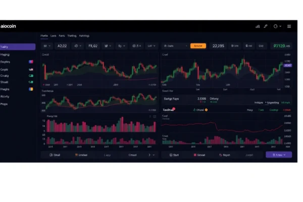 Real-time aicoin trading platform with advanced charts and security features, designed for seamless asset monitoring.