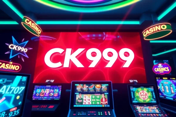 CK999 online casino platform showing live betting and popular slot games, highlighting user engagement in a sleek interface.