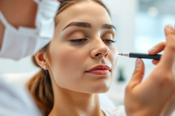Botox Zürich: Experienced specialistconsults patient on facial rejuvenation with Botox at SW BeautyBar.
