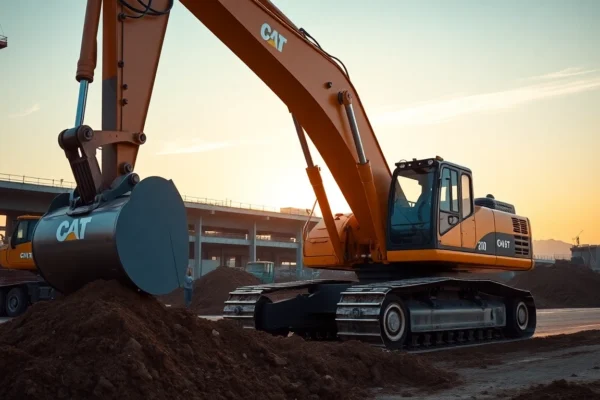 Efficient excavator rental service with modern machinery performing site excavation seamlessly.