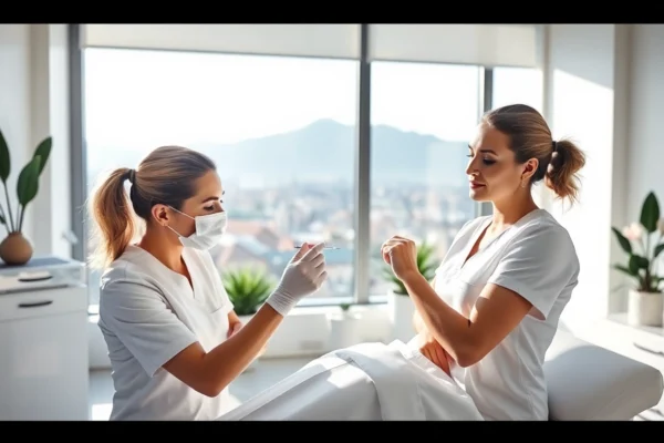 Moderne Botox-Behandlung in einer Zürcher Klinik mit professionellem Team