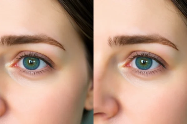 Rejuvenated eyes after Oberlidstraffung Zürich showcasing a refreshed, youthful look with minimal scarring, professional result.