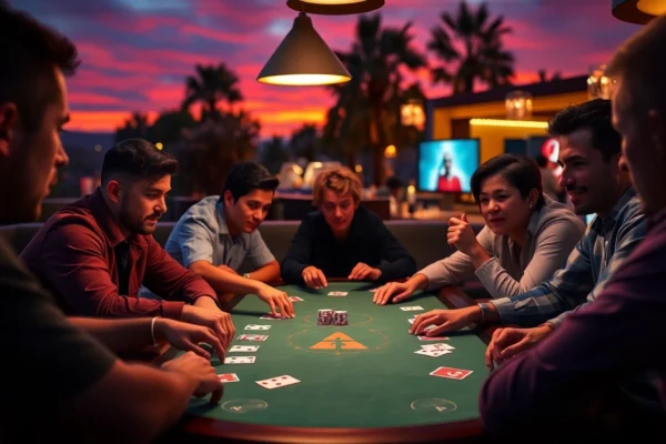 Engaging Pokerbros Paradise Union scene showcasing lively gameplay and vibrant community interaction for online poker enthusiasts.