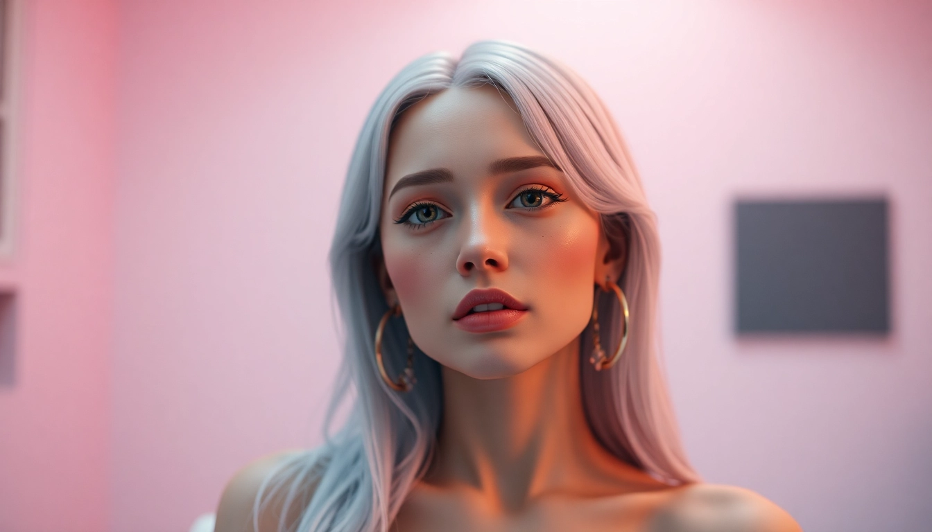 Stunning NSFW AI-generated scene depicting a hyper-realistic digital model with expressive features and cinematic lighting, emphasizing emotional appeal.