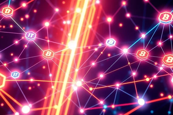 Comprehensive Blockchain and NFT Technology Guide illustrating interconnected digital assets