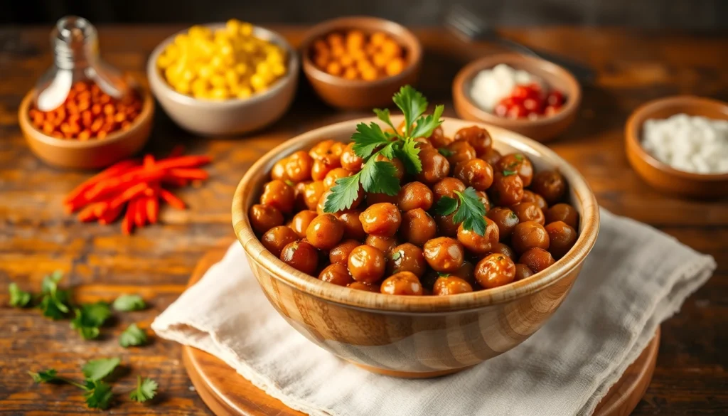 Enhance Your Menu with Authentic Ready to Eat Pindi Chhole for Busy Kitchens Ready to Eat Pindi Chhole bowl served with spices and garnished with coriander in an inviting